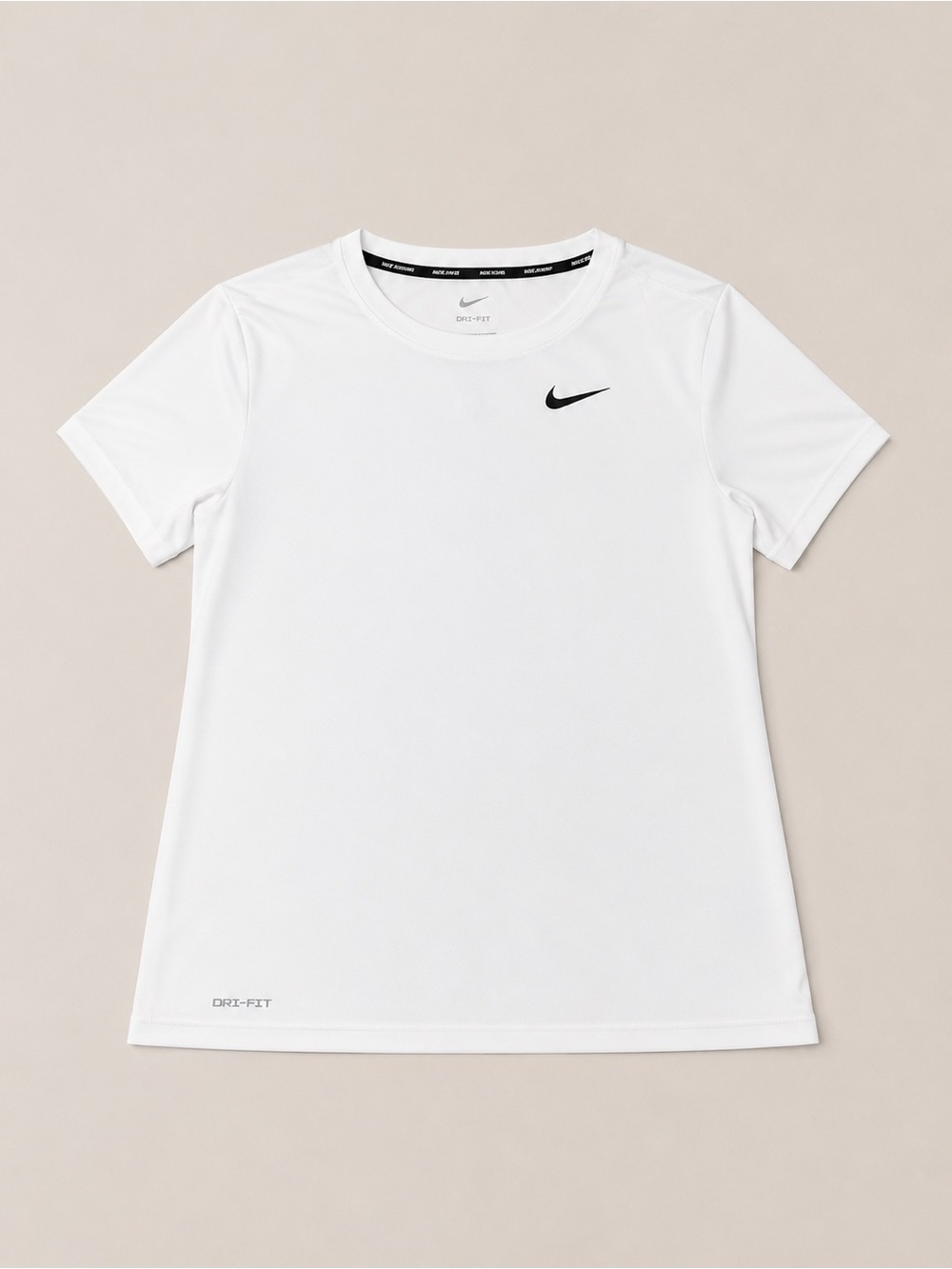 Nike White Swim Dri-FIT Top with Black Trim